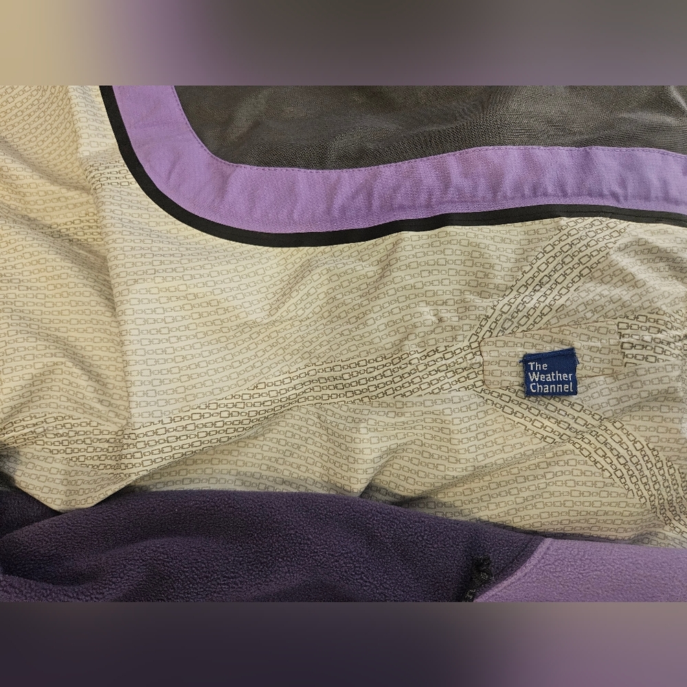 L.L.Bean Women’s Reg 3-in-1 Jacket Purple Polartec Fleece Liner Weather Channel - Picture 10 of 10